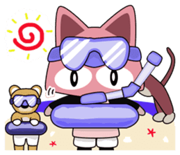 ORI'S STICKER HAT'S "OSANPO NECOKO" sticker #3000395