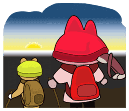 ORI'S STICKER HAT'S "OSANPO NECOKO" sticker #3000406