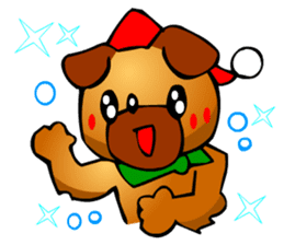 Pug The Dog (Christmas) sticker #3000492