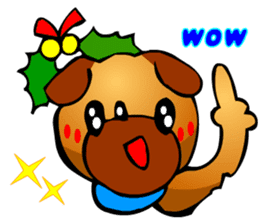 Pug The Dog (Christmas) sticker #3000493