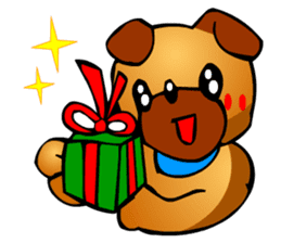 Pug The Dog (Christmas) sticker #3000497