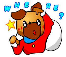 Pug The Dog (Christmas) sticker #3000509