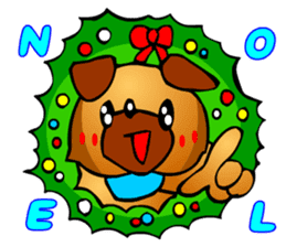Pug The Dog (Christmas) sticker #3000518