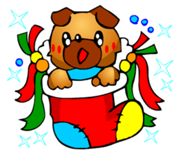 Pug The Dog (Christmas) sticker #3000526