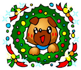 Pug The Dog (Christmas) sticker #3000530