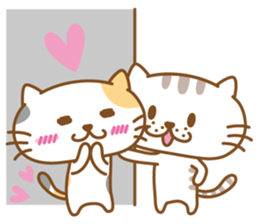 Lovable cat couple2 ENG sticker #3000844