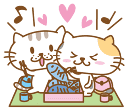 Lovable cat couple2 ENG sticker #3000846