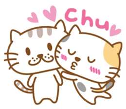 Lovable cat couple2 ENG sticker #3000847