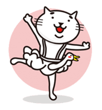 Very white cat 2 sticker #3001147