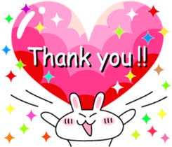 Cute rabbit love sticker #3002375