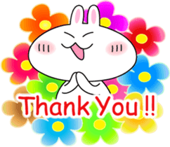 Cute rabbit love sticker #3002380