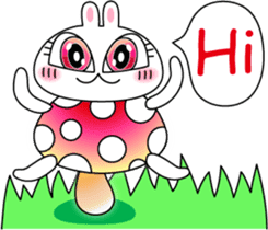 Cute rabbit love sticker #3002382