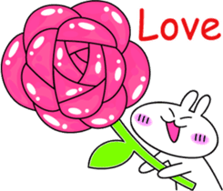 Cute rabbit love sticker #3002386