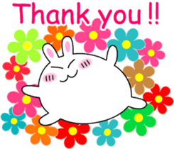 Cute rabbit love sticker #3002388