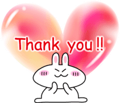 Cute rabbit love sticker #3002389