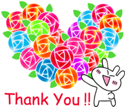 Cute rabbit love sticker #3002394