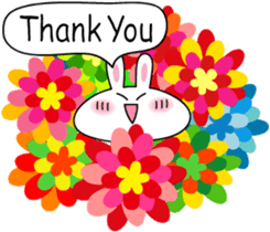 Cute rabbit love sticker #3002395