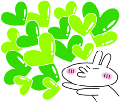 Cute rabbit love sticker #3002396