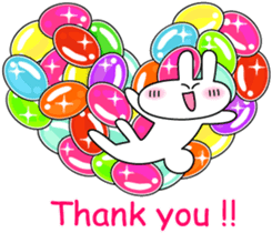 Cute rabbit love sticker #3002399