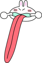 Cute rabbit love sticker #3002402