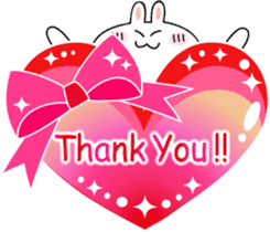 Cute rabbit love sticker #3002403