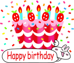 Cute rabbit love sticker #3002404