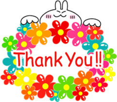 Cute rabbit love sticker #3002405