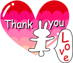 Cute rabbit love sticker #3002406
