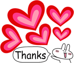 Cute rabbit love sticker #3002407