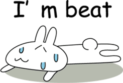 Cute rabbit love sticker #3002409