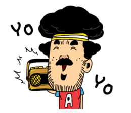 Retro man (English version) sticker #3002771