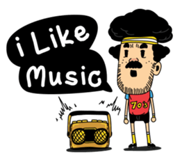 Retro man (English version) sticker #3002773