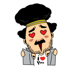 Retro man (English version) sticker #3002792