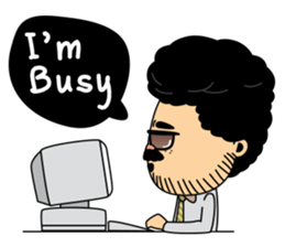 Retro man (English version) sticker #3002809