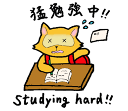 The bilingual raccoon with a ransel sticker #3003523