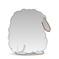Emotional display of the white sheep sticker #3004117