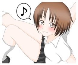 Everyday and emotions of schoolgirl sticker #3004131