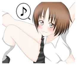 Everyday and emotions of schoolgirl sticker #3004131