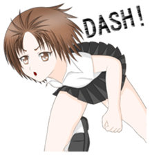 Everyday and emotions of schoolgirl sticker #3004132