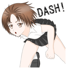 Everyday and emotions of schoolgirl sticker #3004132