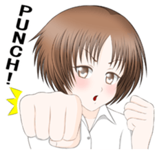 Everyday and emotions of schoolgirl sticker #3004133