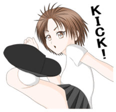 Everyday and emotions of schoolgirl sticker #3004134