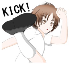 Everyday and emotions of schoolgirl sticker #3004135