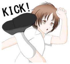 Everyday and emotions of schoolgirl sticker #3004135