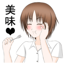 Everyday and emotions of schoolgirl sticker #3004137