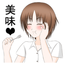 Everyday and emotions of schoolgirl sticker #3004137
