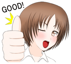 Everyday and emotions of schoolgirl sticker #3004140