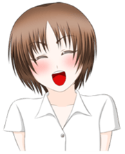 Everyday and emotions of schoolgirl sticker #3004141