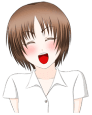 Everyday and emotions of schoolgirl sticker #3004141