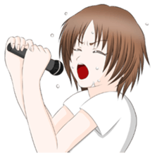 Everyday and emotions of schoolgirl sticker #3004143